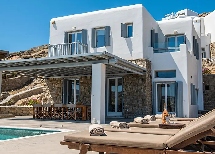 Carpe Diem Mykonos ,heated Pool! 오르노스