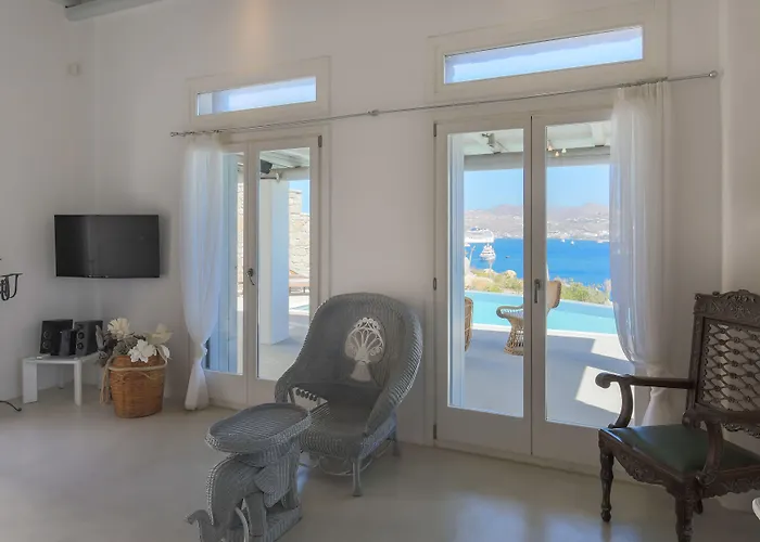 Carpe Diem Mykonos ,heated Pool! * 오르노스